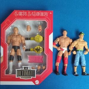 Mattel WWE Lex Luger Action Figure Set with Batista & Cena